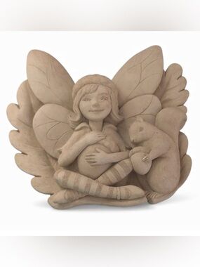 Charming Finders Keepers Fairy & Squirrel Sculpture Wall Hanging Carruth Studio